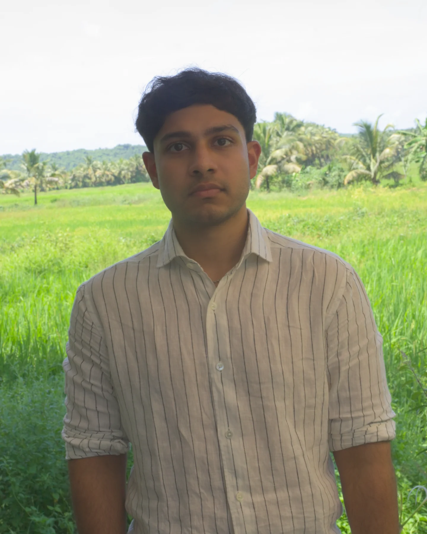 Ahaan Singhania, photographed outdoors in Goa