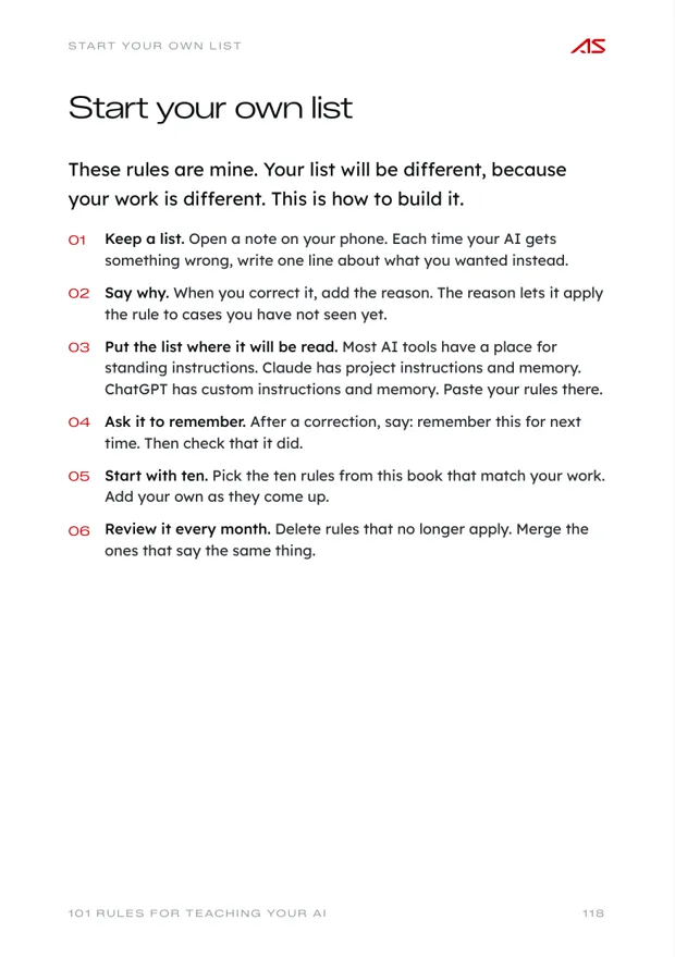 Start your own list