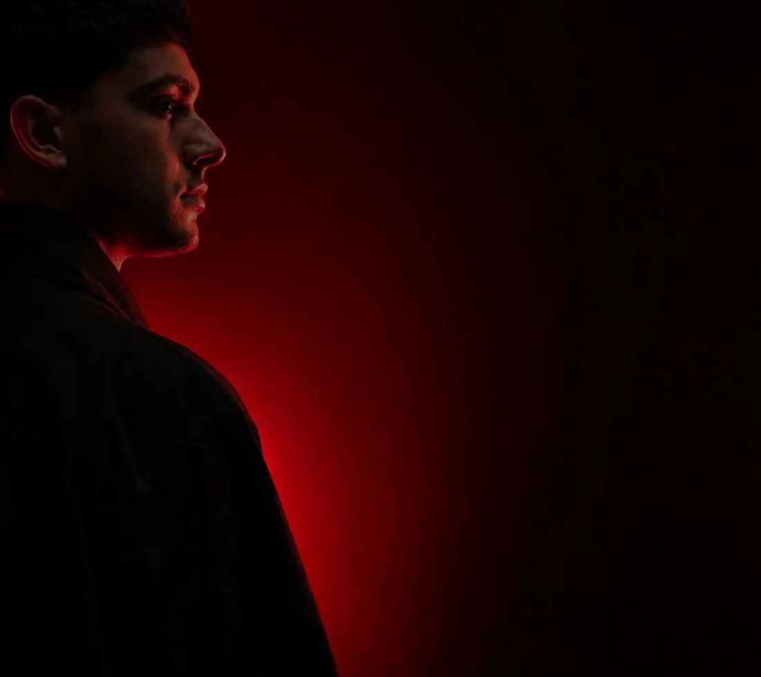 Portrait of Ahaan Singhania in red light